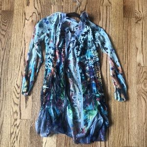 Shear multi colored cover up